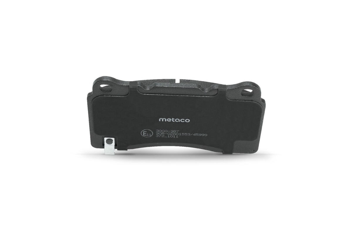 Колодки тормозные передние к-кт metaco 3000-387 preview 4