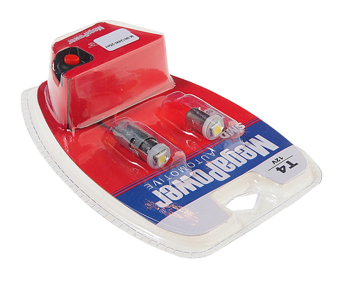 Лампа T4W (BA9s) 1 SMD 5050 WHITE блистер с тестером (2 шт) 6000K 12V MEGAPOWER preview 1