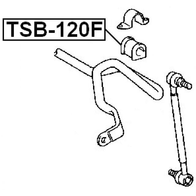 TSB120F_втулка стабилизатора переднего! Toyota Corolla/Fielder NZE124 00-08 preview 2