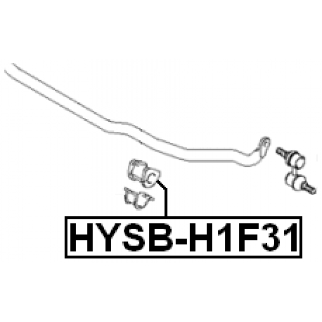 HYSBH1F31_втулка стабилизатора переднего! Hyundai H-1 01> preview 2 HYSBH1F31_втулка стабилизатора переднего! Hyundai H-1 01> preview 2