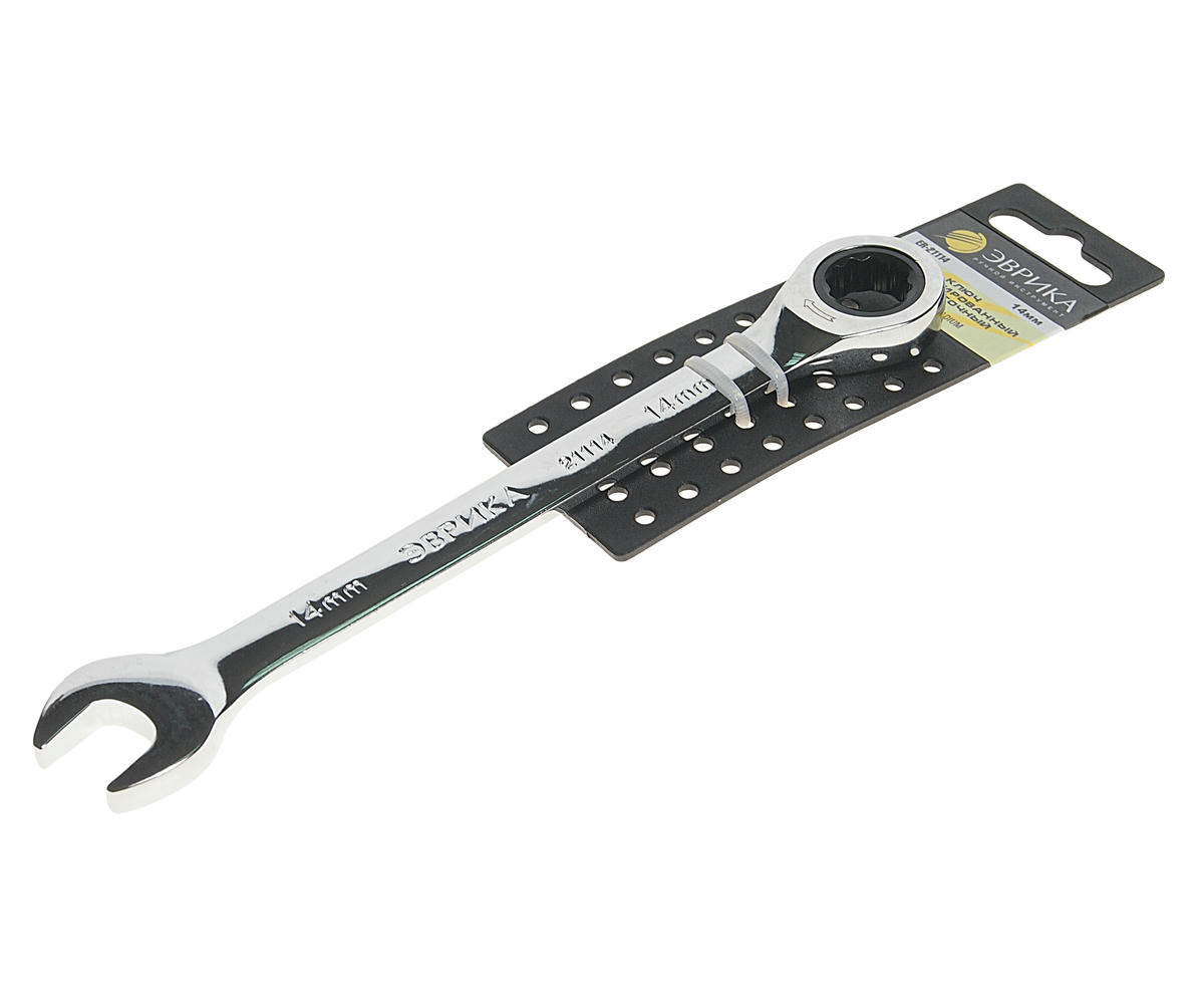 Ключ комбинированный 14мм трещоточный ЭВРИКА preview 1