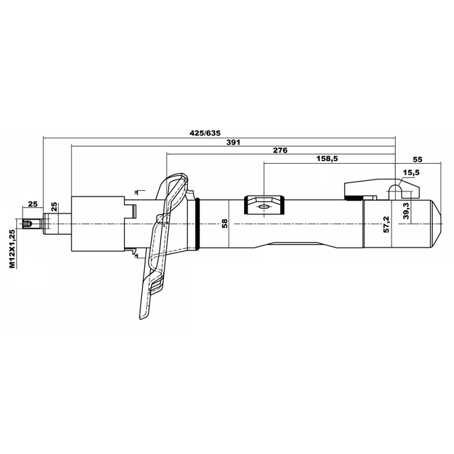 Амортизатор передний L=R FORD TRANSIT 2014- FEBEST 21110-003F preview 2