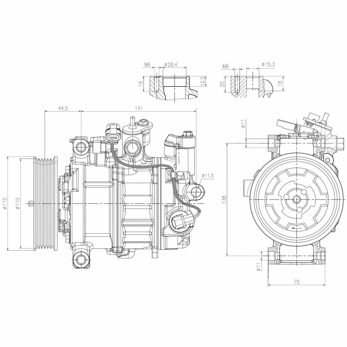 Компрессор кондиц. для а/м BMW 3 (F30) (11-)/1 (F20) (11-) 1.6i (LCAC 2630) preview 3