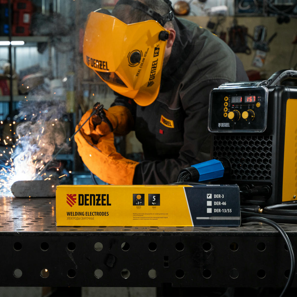 Электроды DER-3, диам. 3 мм, 5 кг, рутиловое покрытие Denzel preview 7