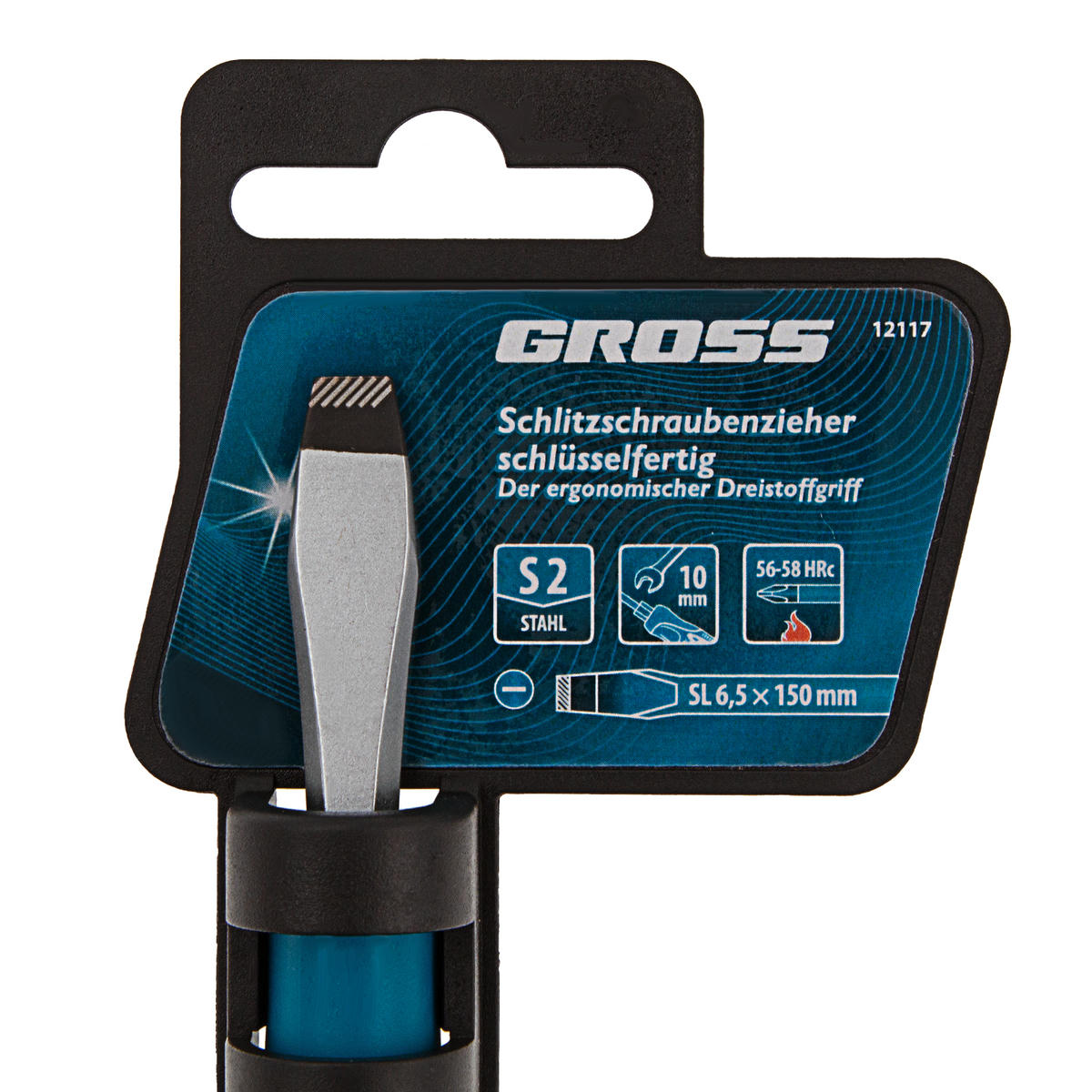 Отвертка SL6,5 x 150 мм, S2, трехкомпонентная рукоятка GROSS preview 4