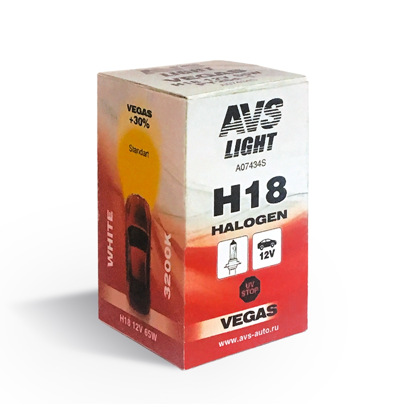 Галогенная лампа AVS Vegas H18.12V.65W.1шт., шт preview 1