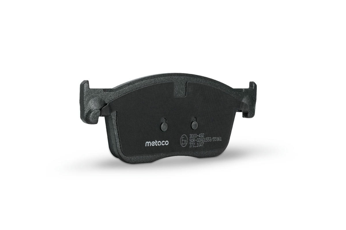 Колодки тормозные передние к-кт metaco 3000-432 preview 3