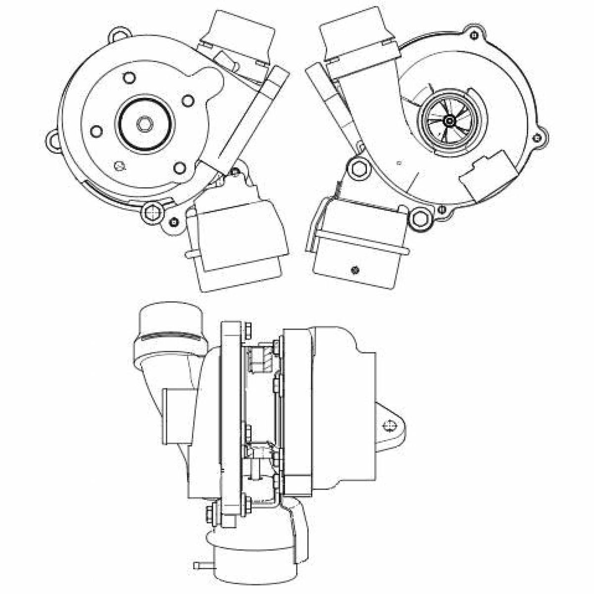 Турбокомпрессор для а/м Renault Megane (02-)/Scenic (03-) 1.5dCi (K9K) (тип BV39) (LAT 0901) preview 4