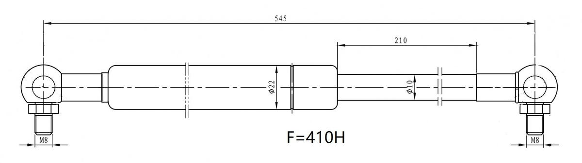 Упор газовый (амортизатор) для а/м Лада 2194 Kalina II (крышки багаж.) (GS 0110) preview 3