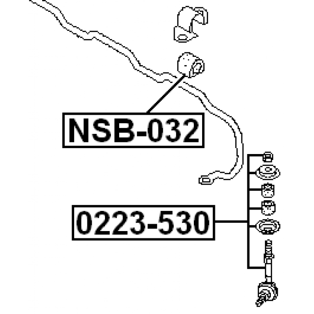 0223-530_тяга стабилизатора передняя!  Nissan Maxima/Cefiro A32 1994-2000 preview 2