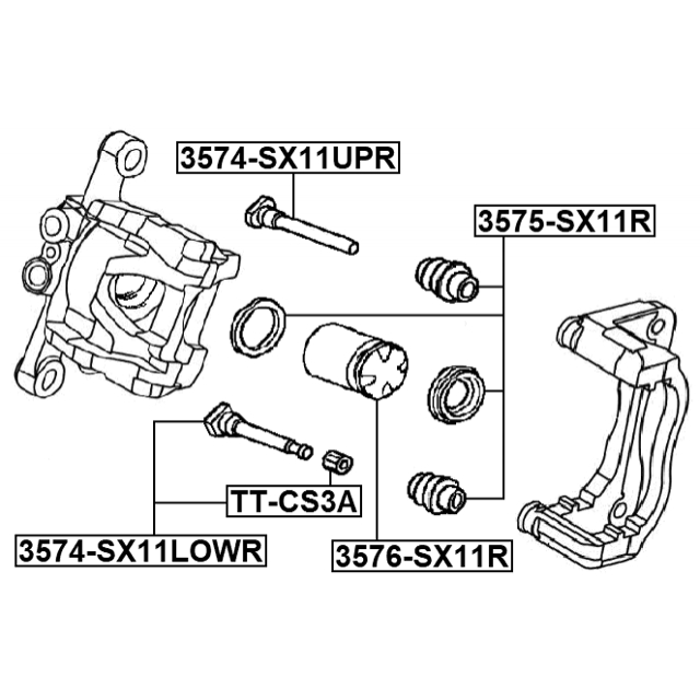 Втулка направляющая суппорта тормозного заднего preview 2