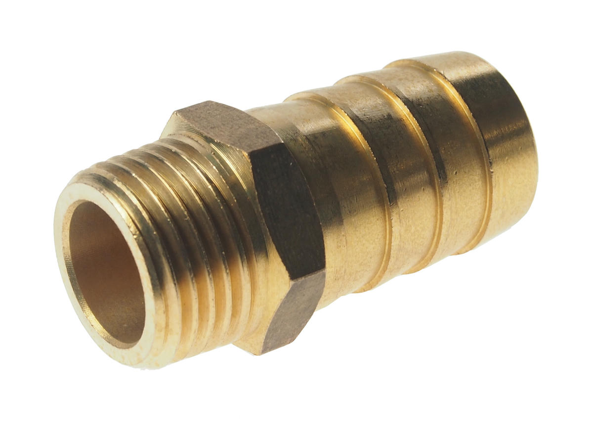 Штуцер пневматический RockForce наруж. резьба-ёлочка 1/2"-20мм preview 1