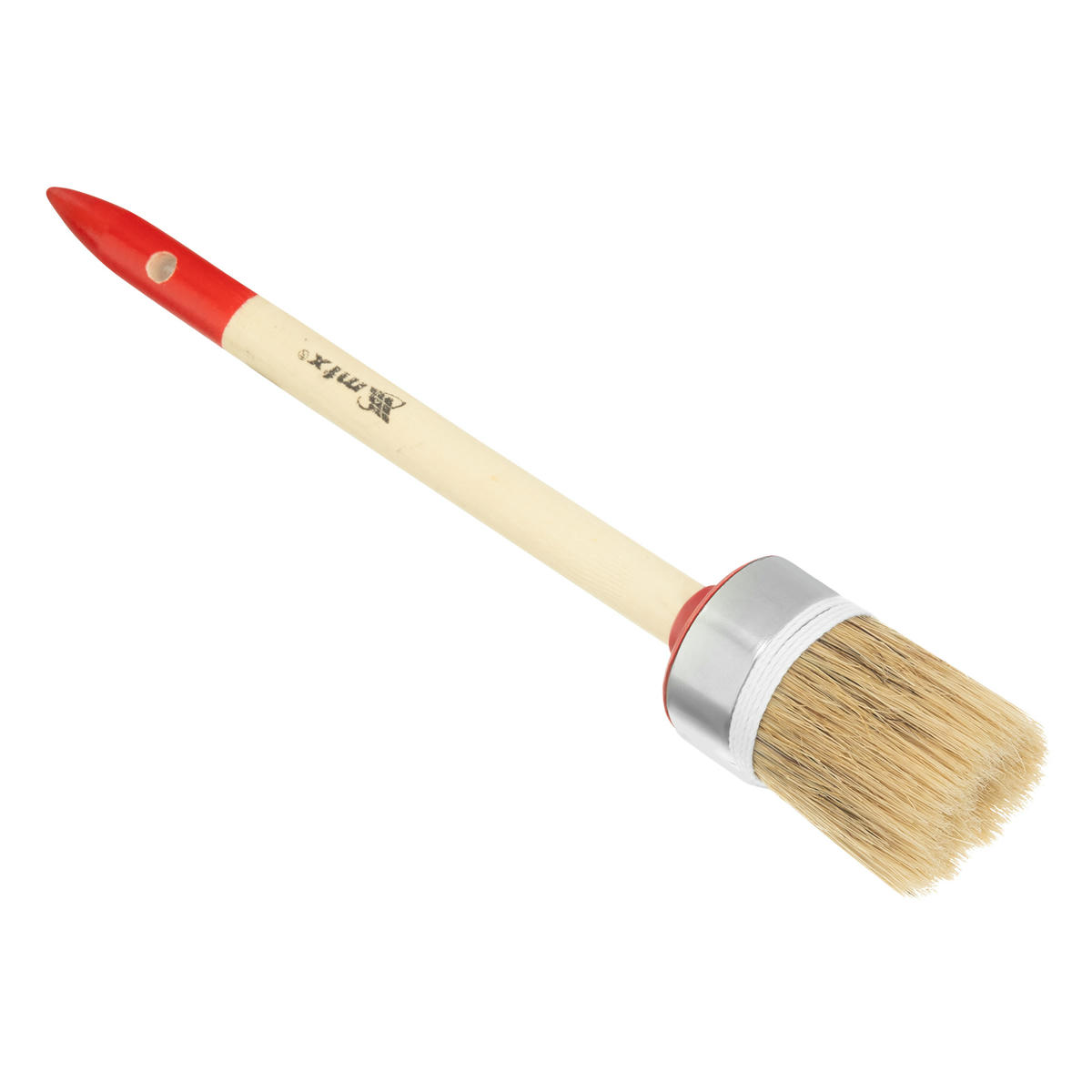 Кисть круглая Профи №8 (35 мм), натуральная щетина, деревянная ручка / Matrix preview 1