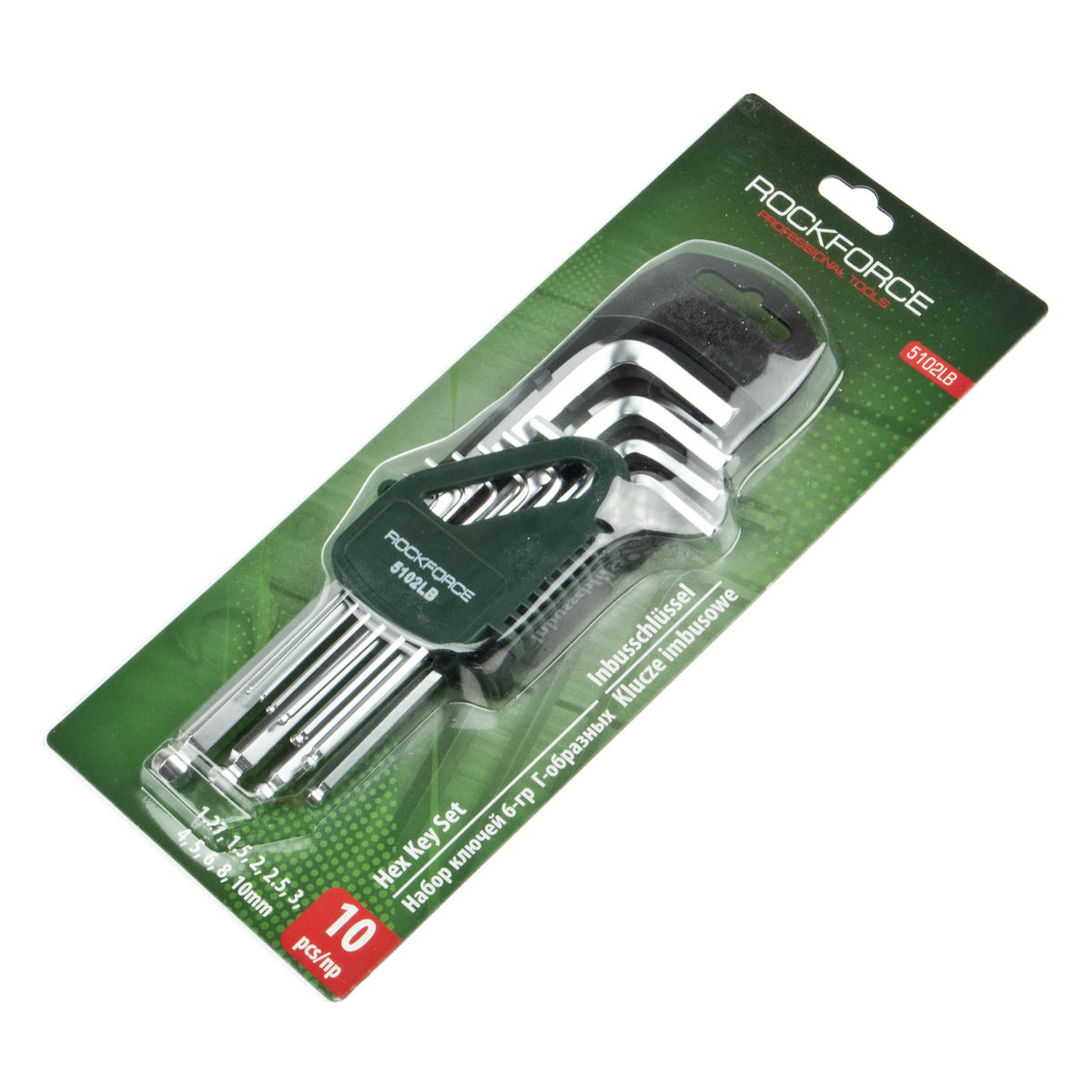 Набор ключей шестигранных 10пр с шаром удлиненных ROCK FORCE preview 2