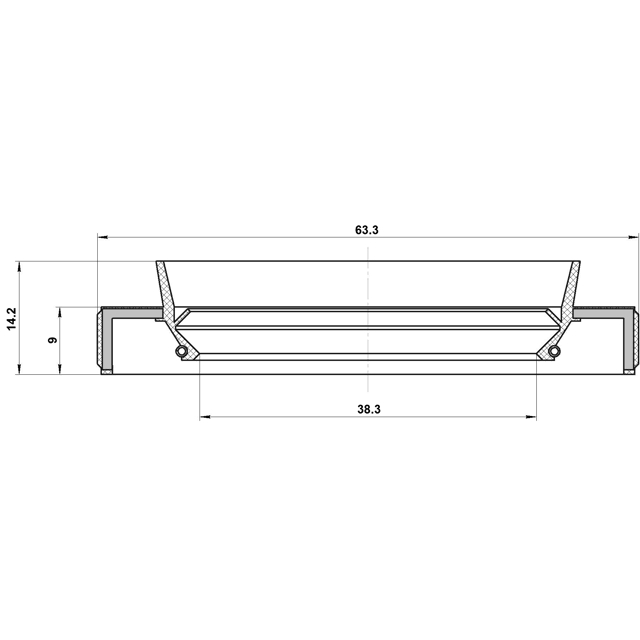 Сальник переднего привода L MAZDA 3/5/6/CX-3/CX-6 /38,3X63,3X9X14,2mm FEBEST 95HBY-40630914L preview 2