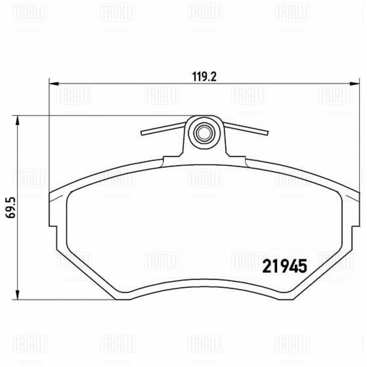 Колодки тормозные передние к-кт TRIALLI PF 4376 preview 4
