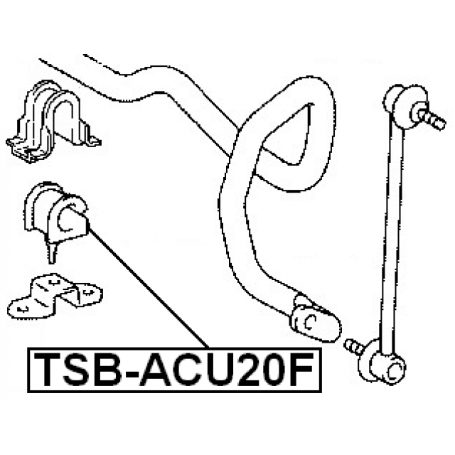 Втулка (сайлентблок) переднего стабилизатора FEBEST TSB-ACU20F preview 2