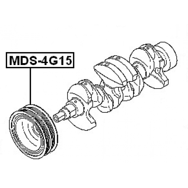 Шкив коленвала FEBEST MDS-4G15 preview 2