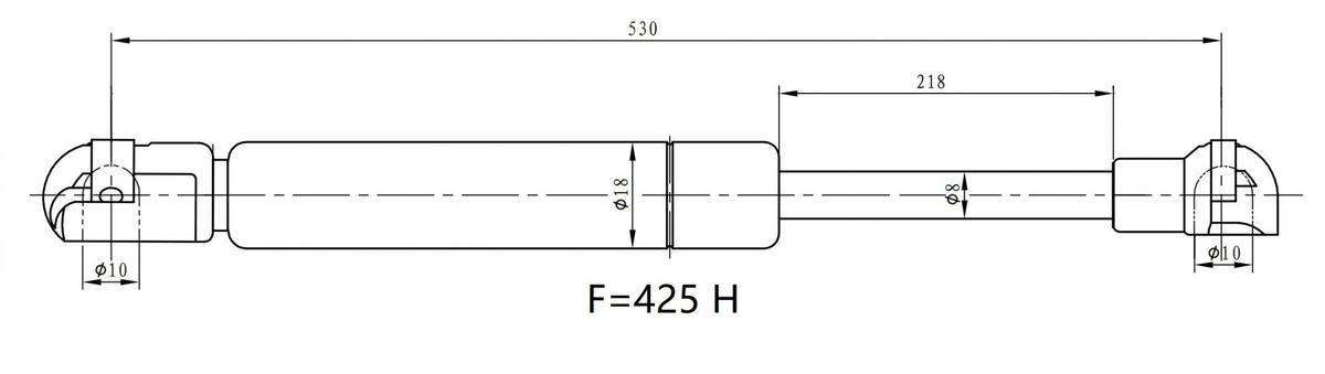 Упор газовый (амортизатор) для а/м Nissan Qashqai (13-) (крышки багажника) (GS 1406) preview 3