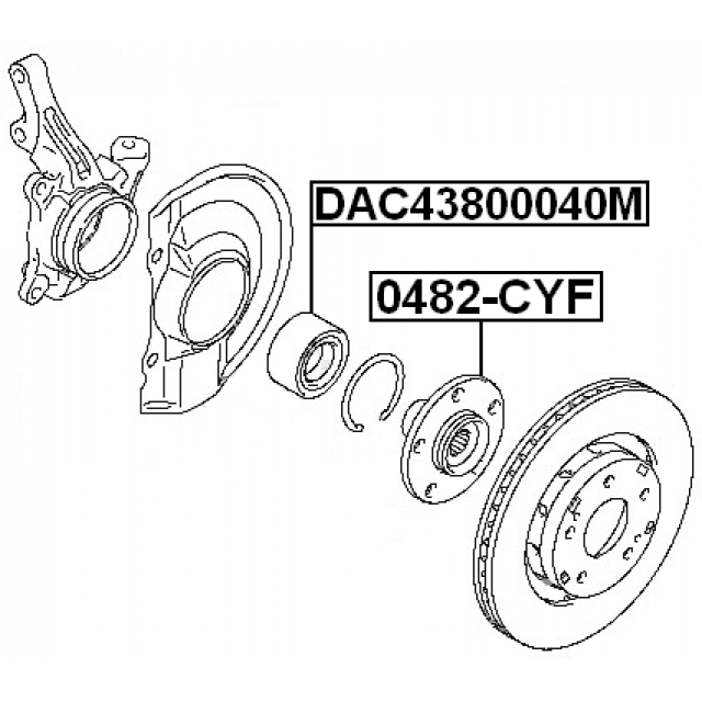 Подшипник ступицы FEBEST DAC43800040M preview 2