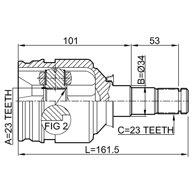 ШРУС внутренний FEBEST 0111-1NZFE preview 2