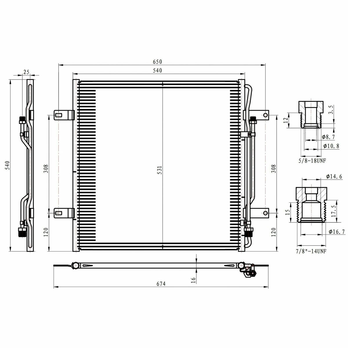 Радиатор кондиционера LUZAR LRAC 1569 preview 3 Радиатор кондиционера LUZAR LRAC 1569 preview 3