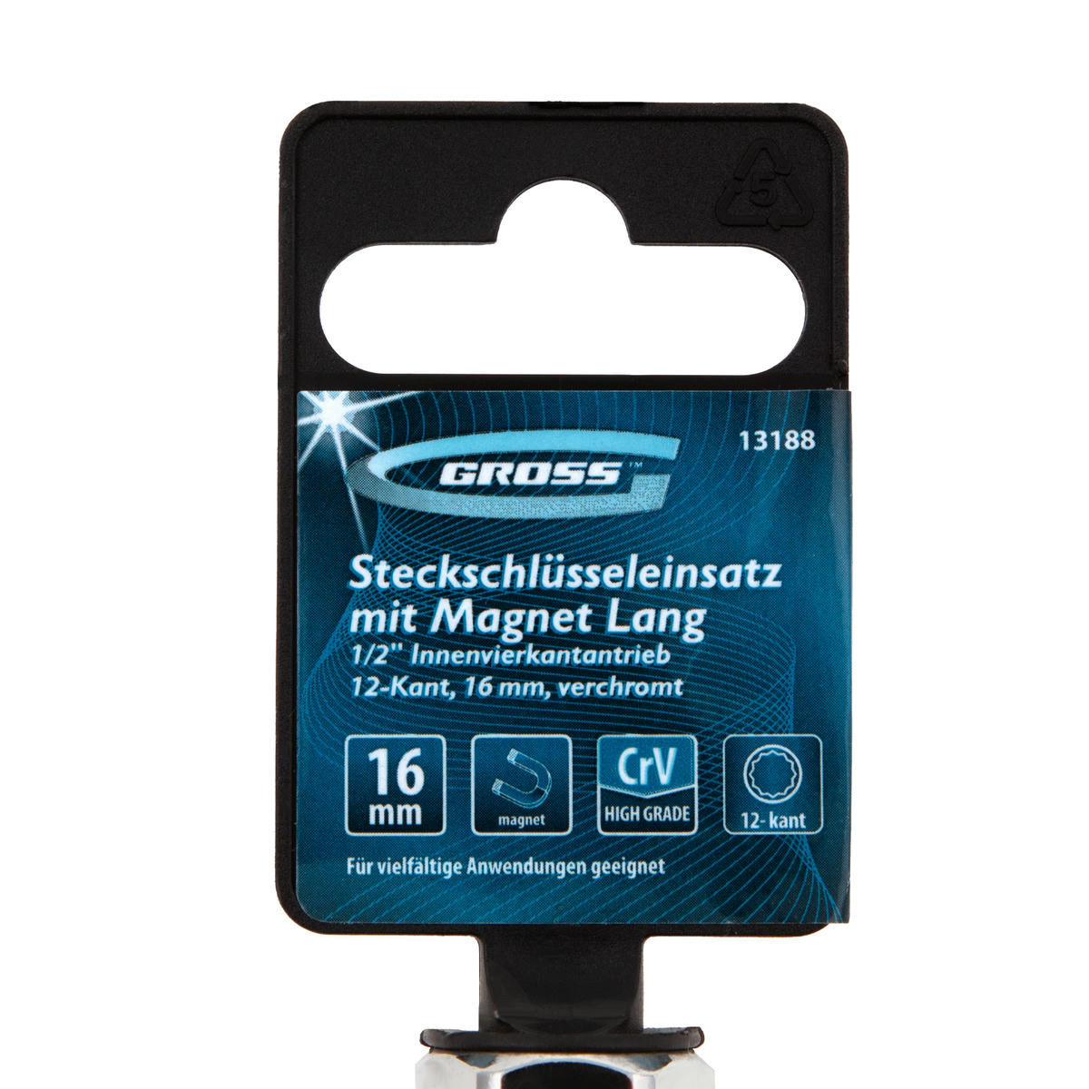 Головка свечная 16 1/2" 12гр магнитная GROSS preview 4