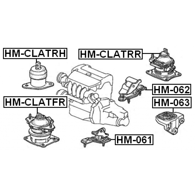 Опора двигателя HONDA ACCORD 02-08 перед. AT preview 2