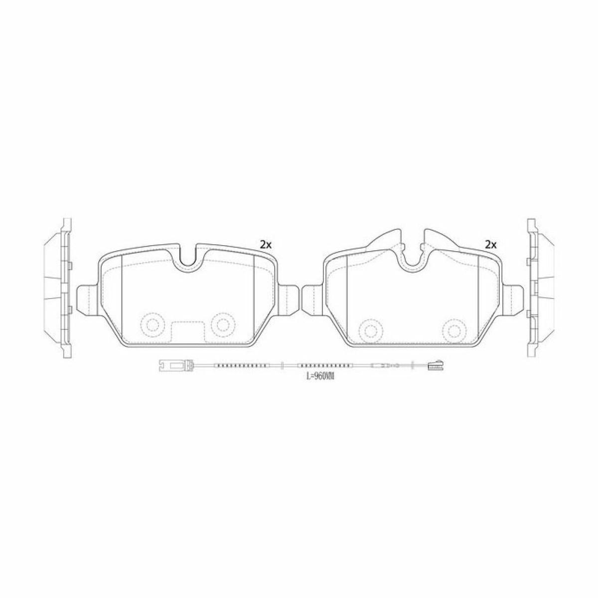 Колодки тормозные задние дисковые к-кт TRIALLI PF 4136 preview 2