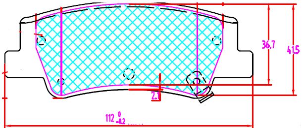 Колодки торм. для а/м Kia K5 (20-)/Hyundai Sonata VIII (20-) диск. зад. (PF 1202) preview 3