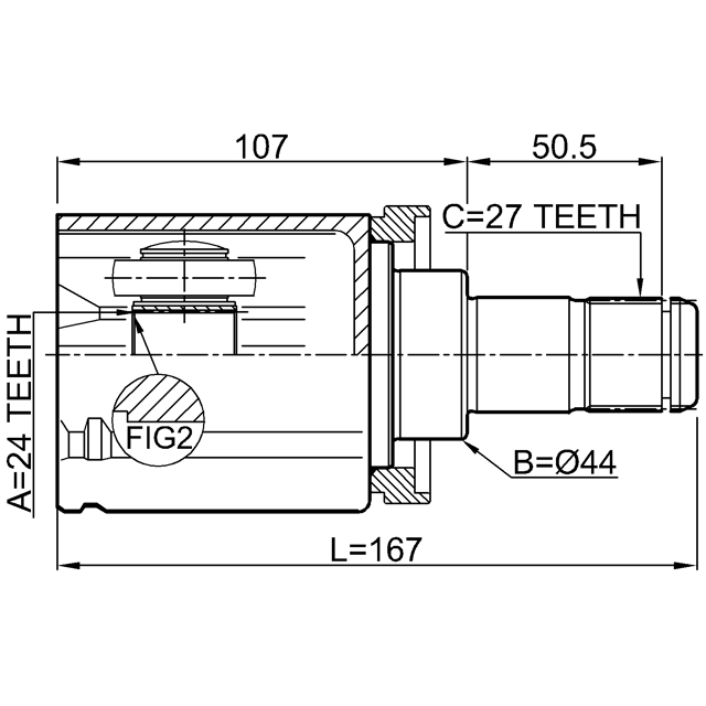 ШРУС внутренний FEBEST 1911-X3 preview 2