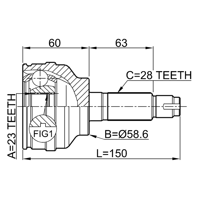 ШРУС наружный передний FEBEST 0510-049 preview 2