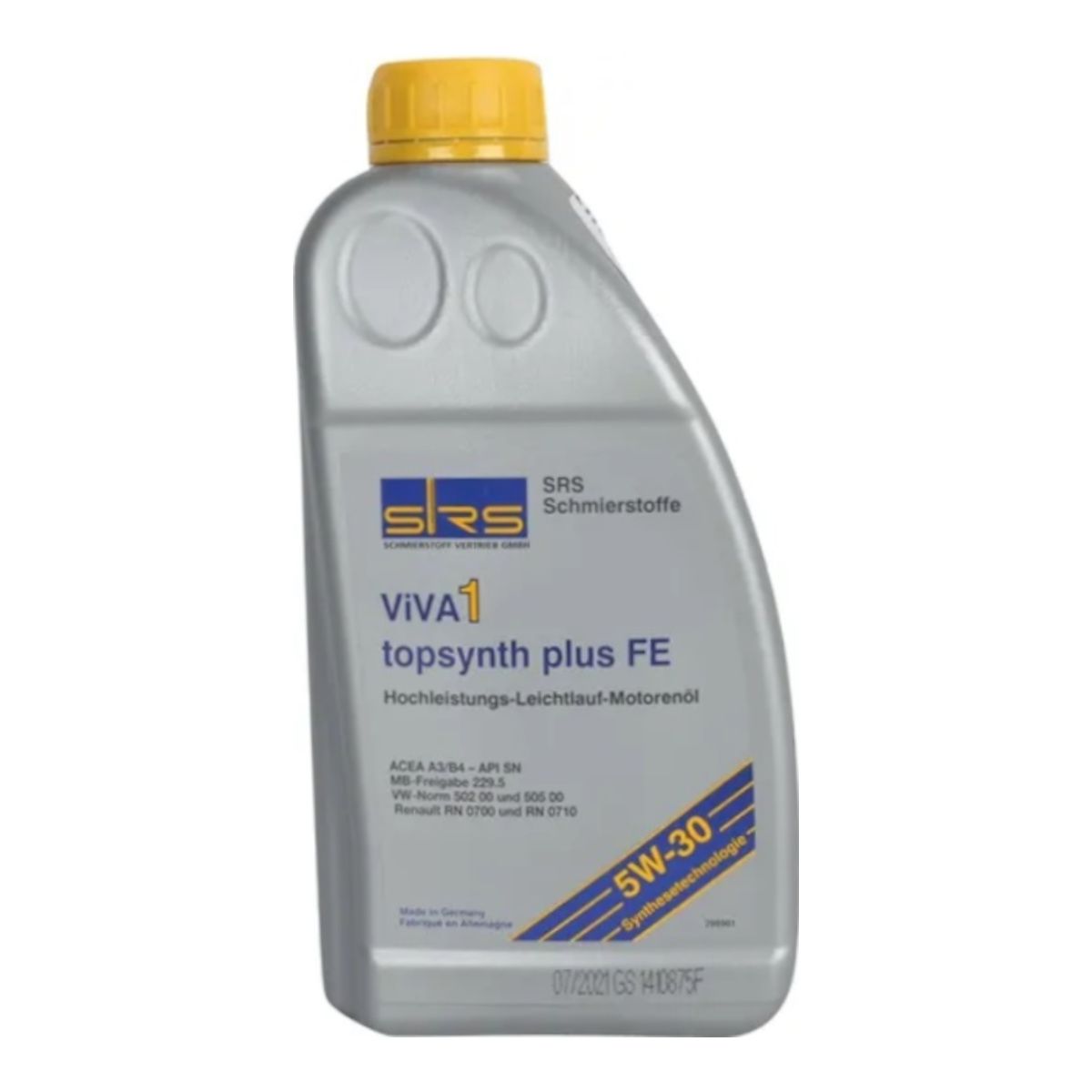 Масло моторное SRS VIVA1 TOPSYNTH PLUS FE 5W30 SN/CF 1л синт. preview 1