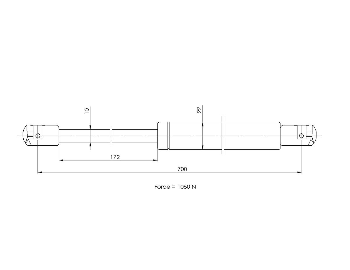 Газовый упор багажника TRIALLI GS 2011 preview 2