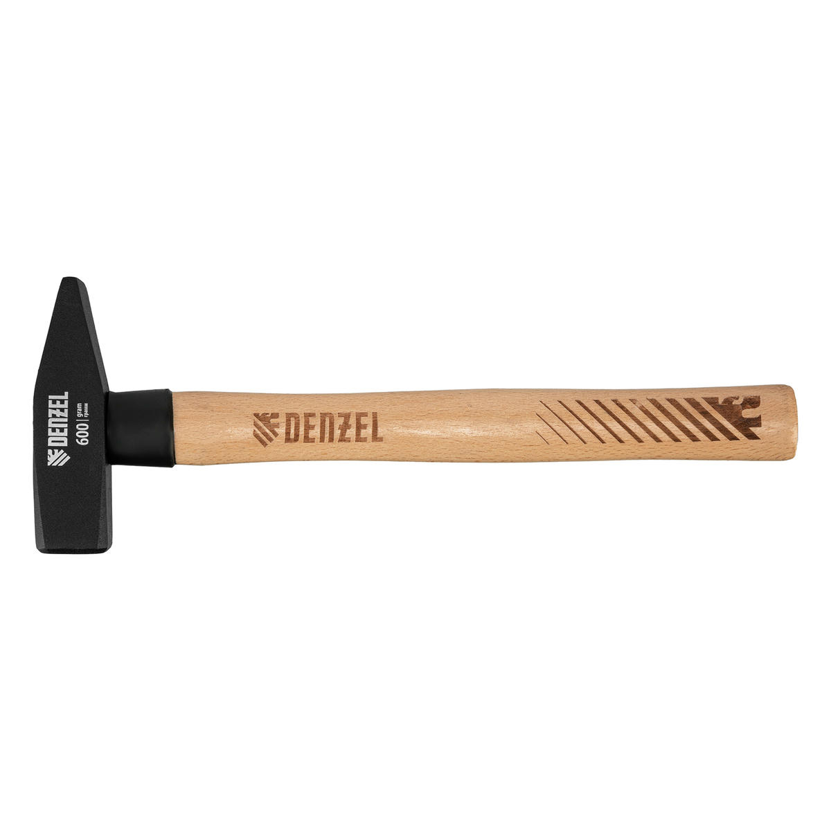 Молоток 600гр кованый кв. боек буковая рукоятка DENZEL preview 2