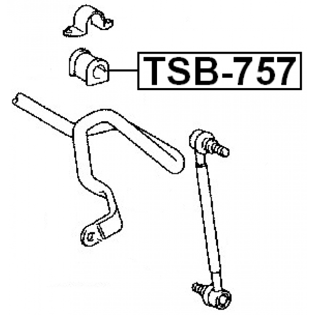 Втулка (сайлентблок) переднего стабилизатора FEBEST TSB-757 preview 2