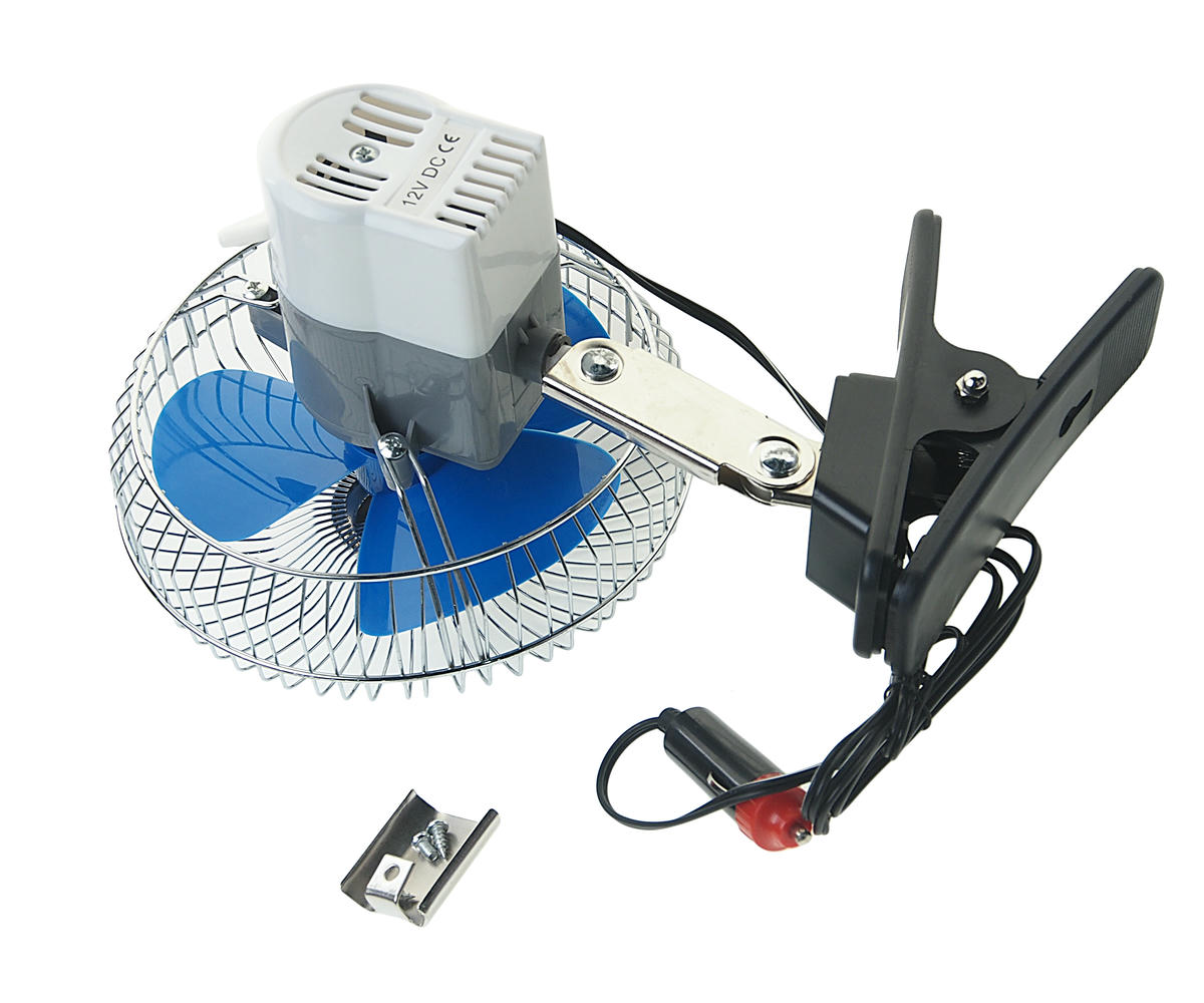Вентилятор в салон 12V 6" (с решеткой металл на прищепке) 16см MEGAPOWER preview 2