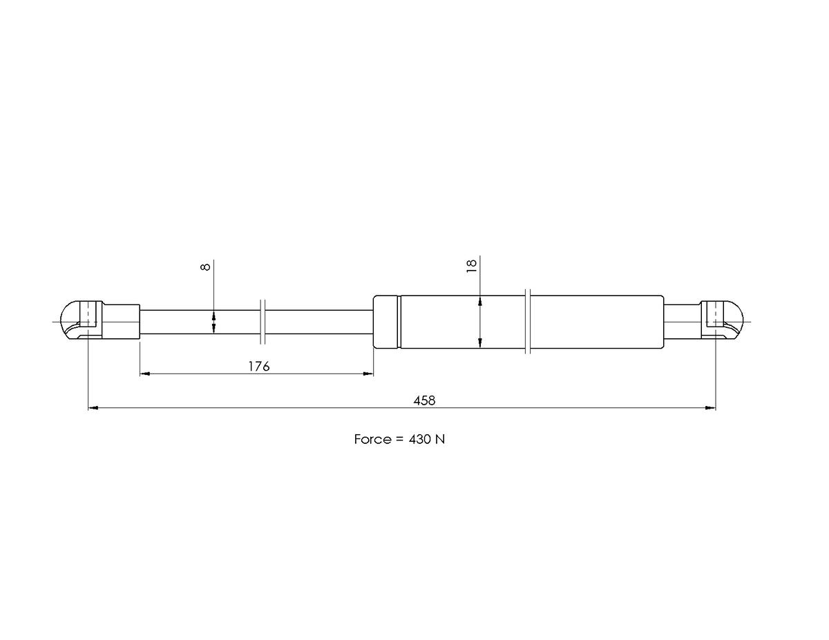 Газовый упор багажника TRIALLI GS 2021 preview 2