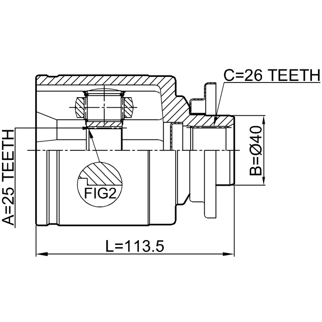 ШРУС 0511-B25LH preview 2
