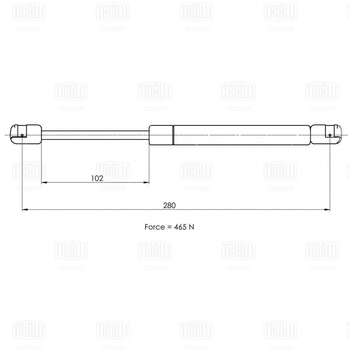 Газовый упор багажника TRIALLI GS 1013 preview 2