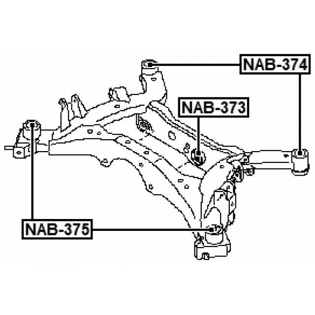 Сайлентблок FEBEST NAB-374 preview 2