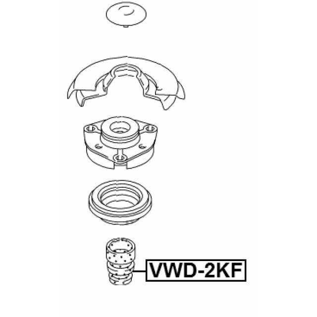 Отбойник амортизатора FEBEST VWD-2KF preview 2