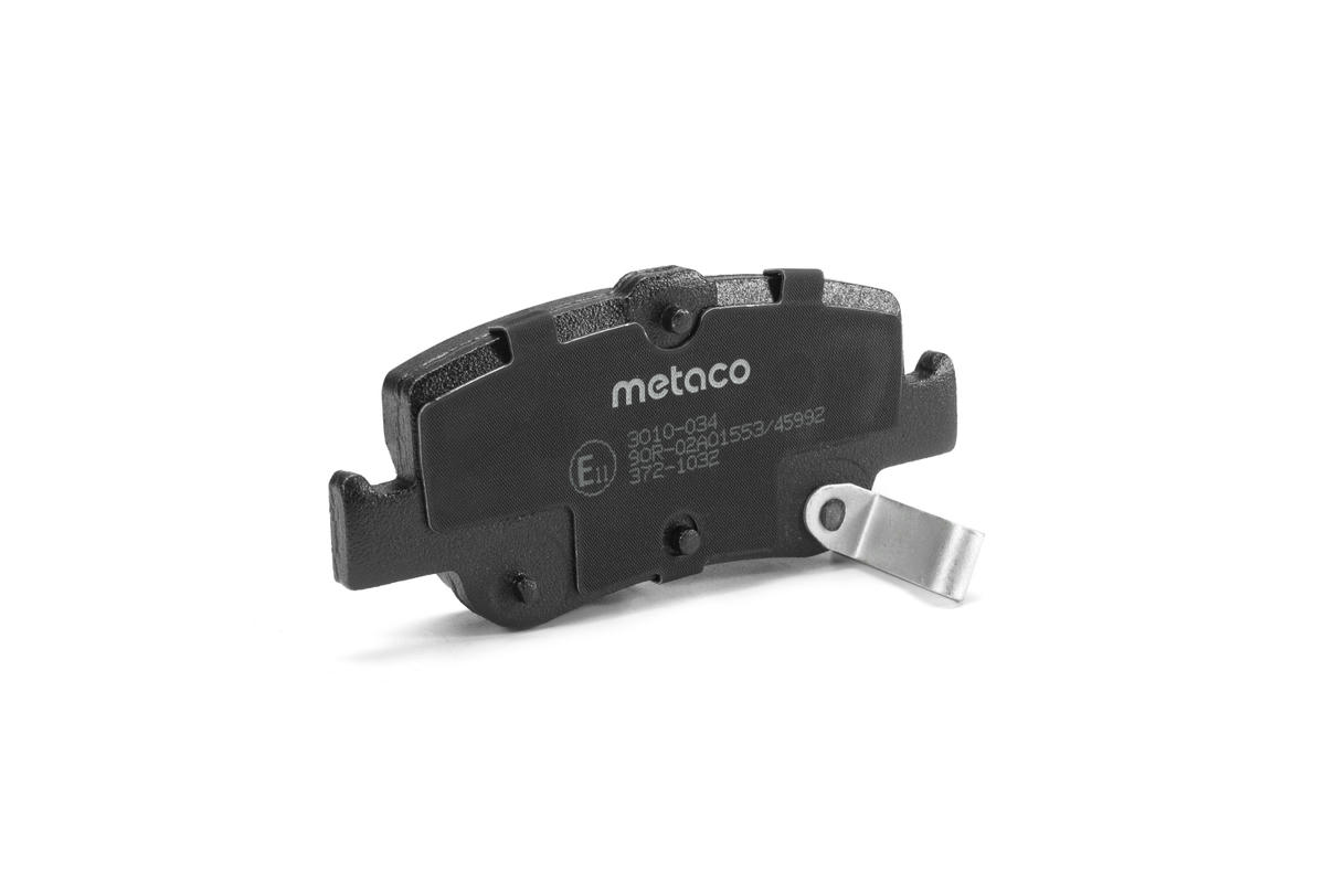 Колодки тормозные задние дисковые к-кт metaco 3010-034 preview 2