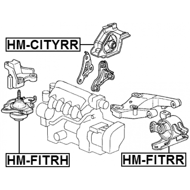 HM-CITYRR_подушка двигателя задняя! Honda Jazz/Fit GD 02-08 preview 2 HM-CITYRR_подушка двигателя задняя! Honda Jazz/Fit GD 02-08 preview 2