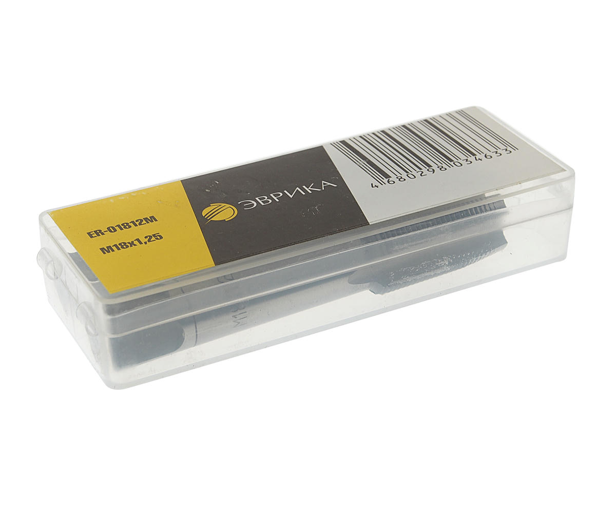 Метчик М18х1,25 (2шт) в пластиковом футляре ЭВРИКА preview 1
