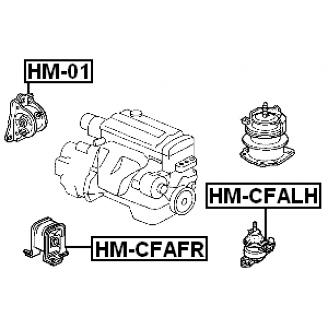 HM-CFAFR_опора двигателя !Honda Accord CF3/CF4/CF5/CL1/CL3 98-02 preview 2 HM-CFAFR_опора двигателя !Honda Accord CF3/CF4/CF5/CL1/CL3 98-02 preview 2