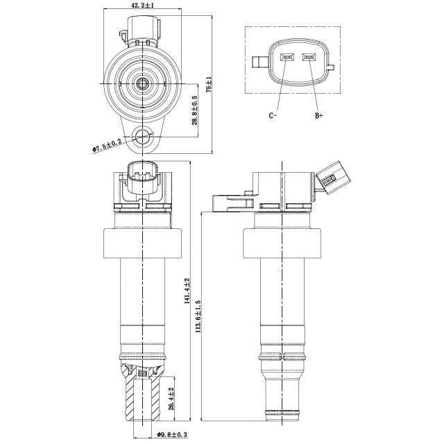 Катушка зажигания FEBEST 12640-009 preview 2