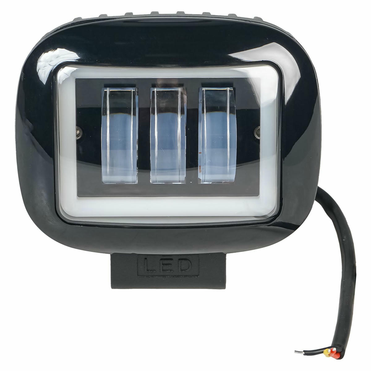 Фара светодиодная прямоугольная, четкая свет. граница+Обод, 30W (120х126х65) 12/24V PRO (ALED016) preview 2