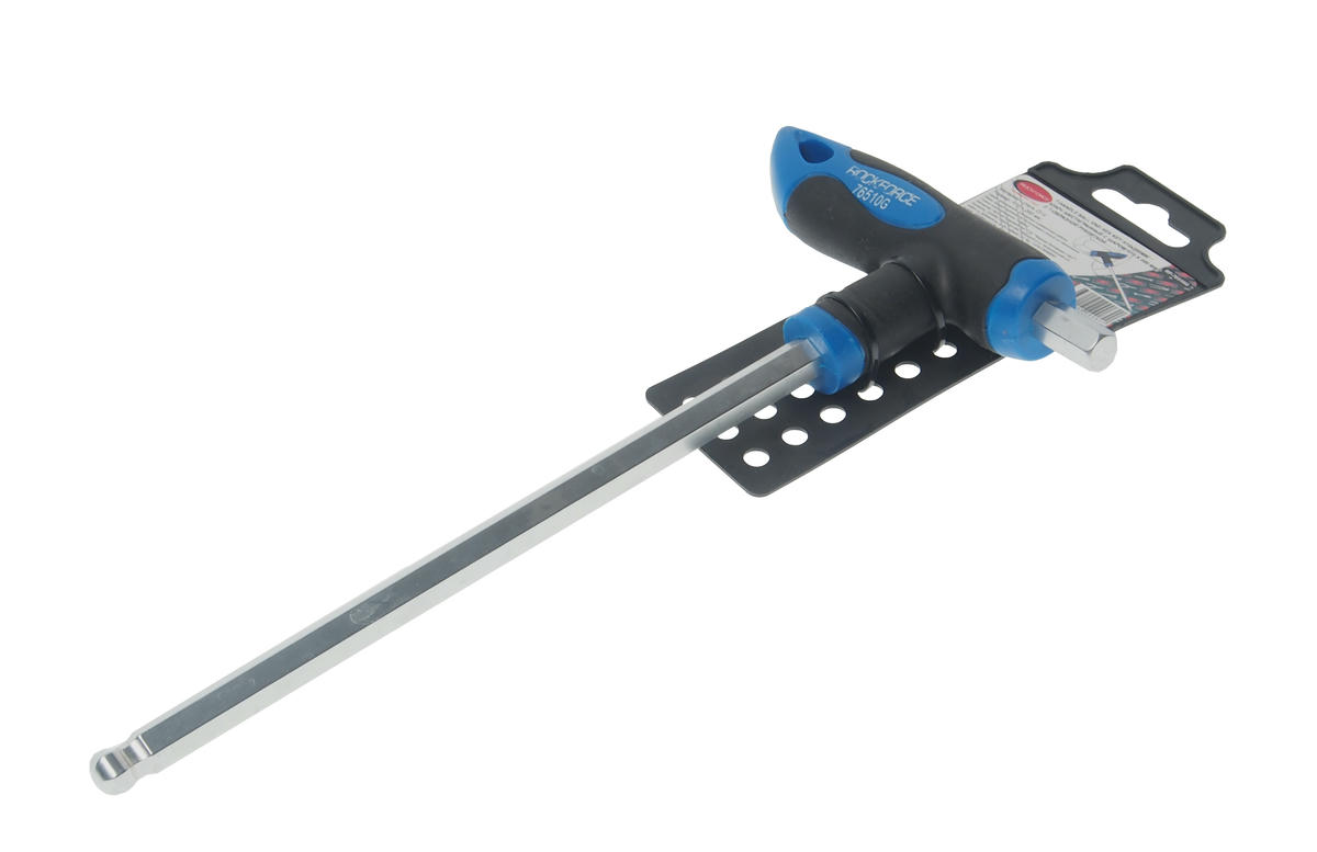 Ключ шестигранный Т-обр. 10х200 с шаром и прорезин. рукояткой ROCK FORCE preview 1