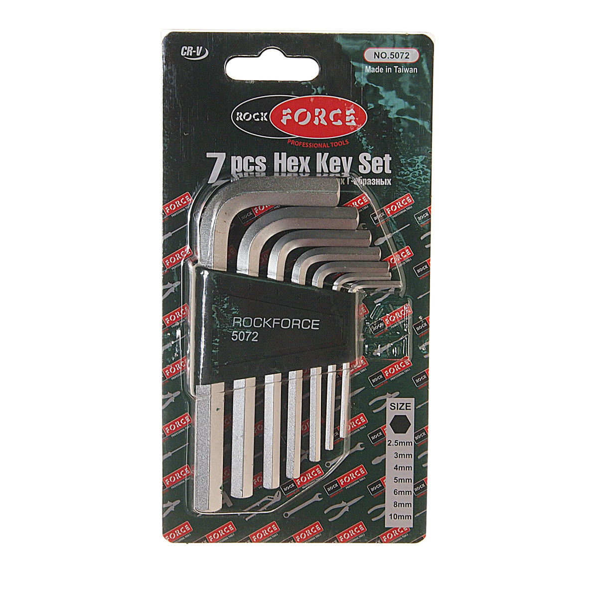 Набор ключей шестигранных Г-обр. 2.5-10мм 7пр ROCK FORCE preview 1